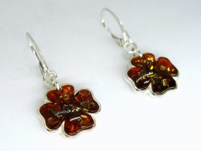 Srebrne kolczyki z bursztynem APP0005  1