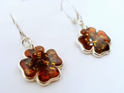 Srebrne kolczyki z bursztynem APP0005  2