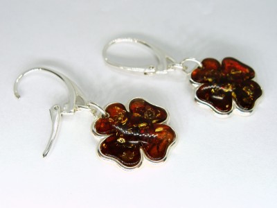 Srebrne kolczyki z bursztynem APP0005  3