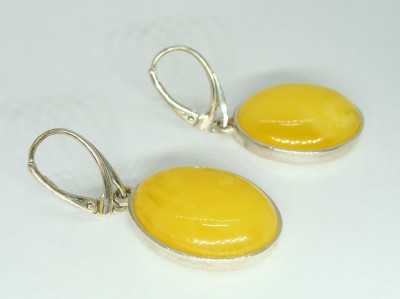 Srebrny komplet z bursztynem AMB0082 2