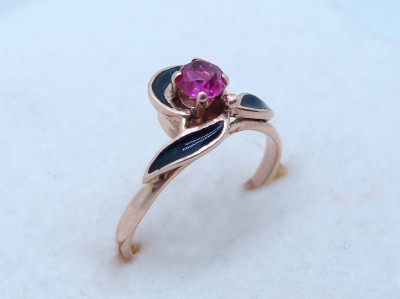 Złoty pierścionek GRU0010 1