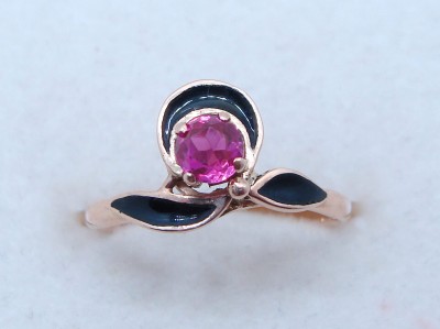 Złoty pierścionek GRU0010 2